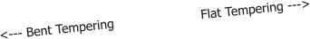 <--- Bent Tempering                      Flat Tempering --->